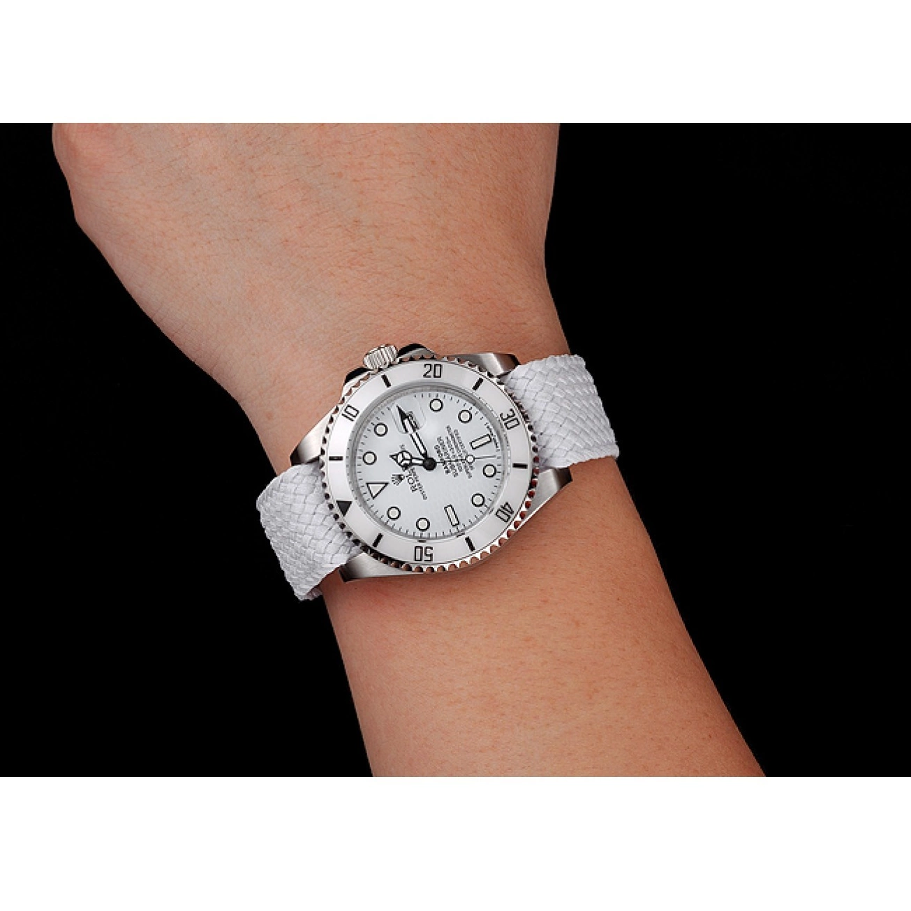 Aaa replica watch 1453867 Bracelet Bamford Fabric Dial Rolex White Submariner White 0701